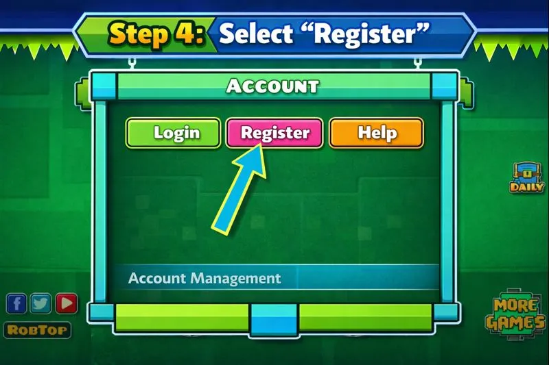 geomatry daash account creation